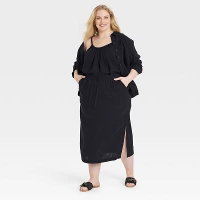 midi black gauze dress pockets Women's Pencil Skirt - Universal Thread 4x: Side Pocket, Elastic Waistband Delivery Near Me | Order Online each piece may vary 2024 WORKWEAR APR Dark Blue Peplum Short Size:13 US Men (12 AU/UK)