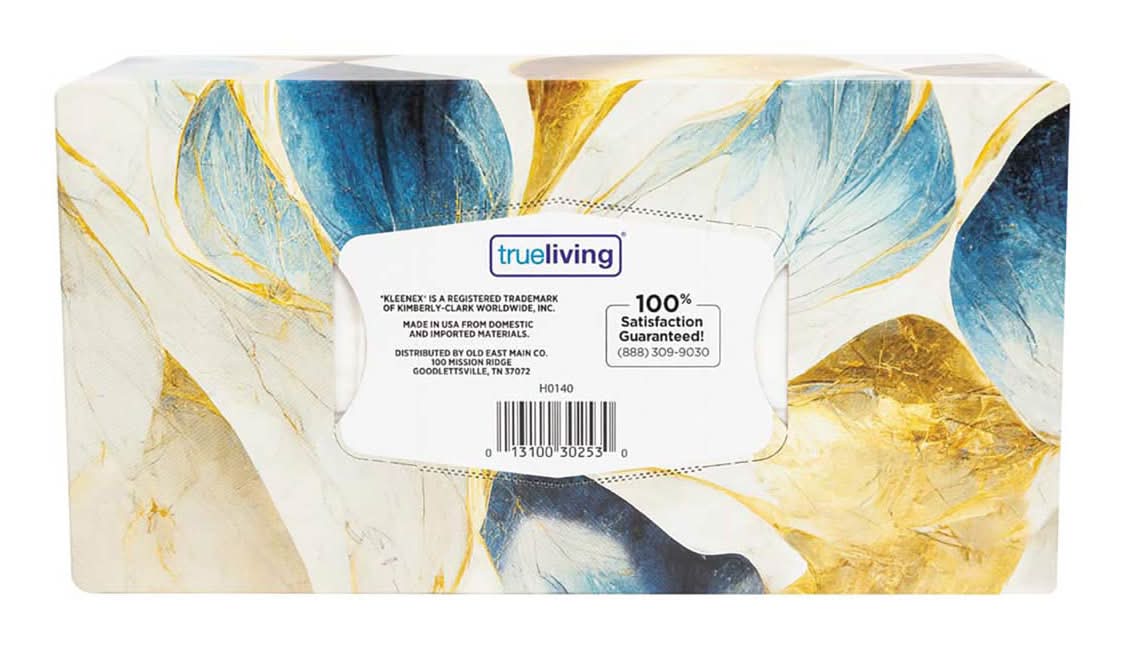 True Living Facial Tissue 3 Pack 160 Ct