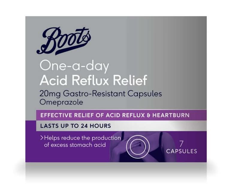 Boots One-a-Day Acid Reflux Relief 20mg Gastro-Resistant Capsules  7 Capsules