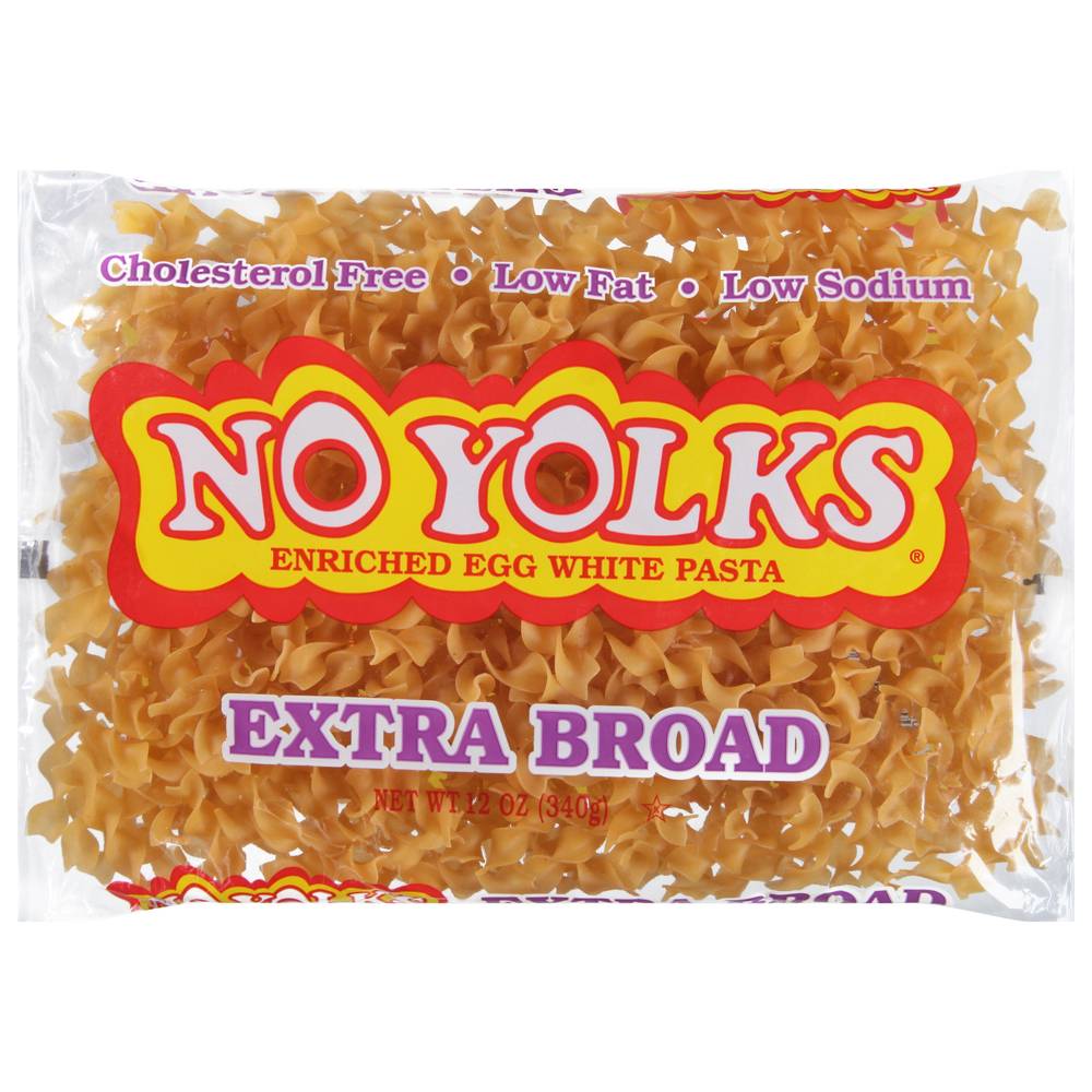 No Yolks Extra Broad Enriched Egg White Pasta (12 oz)