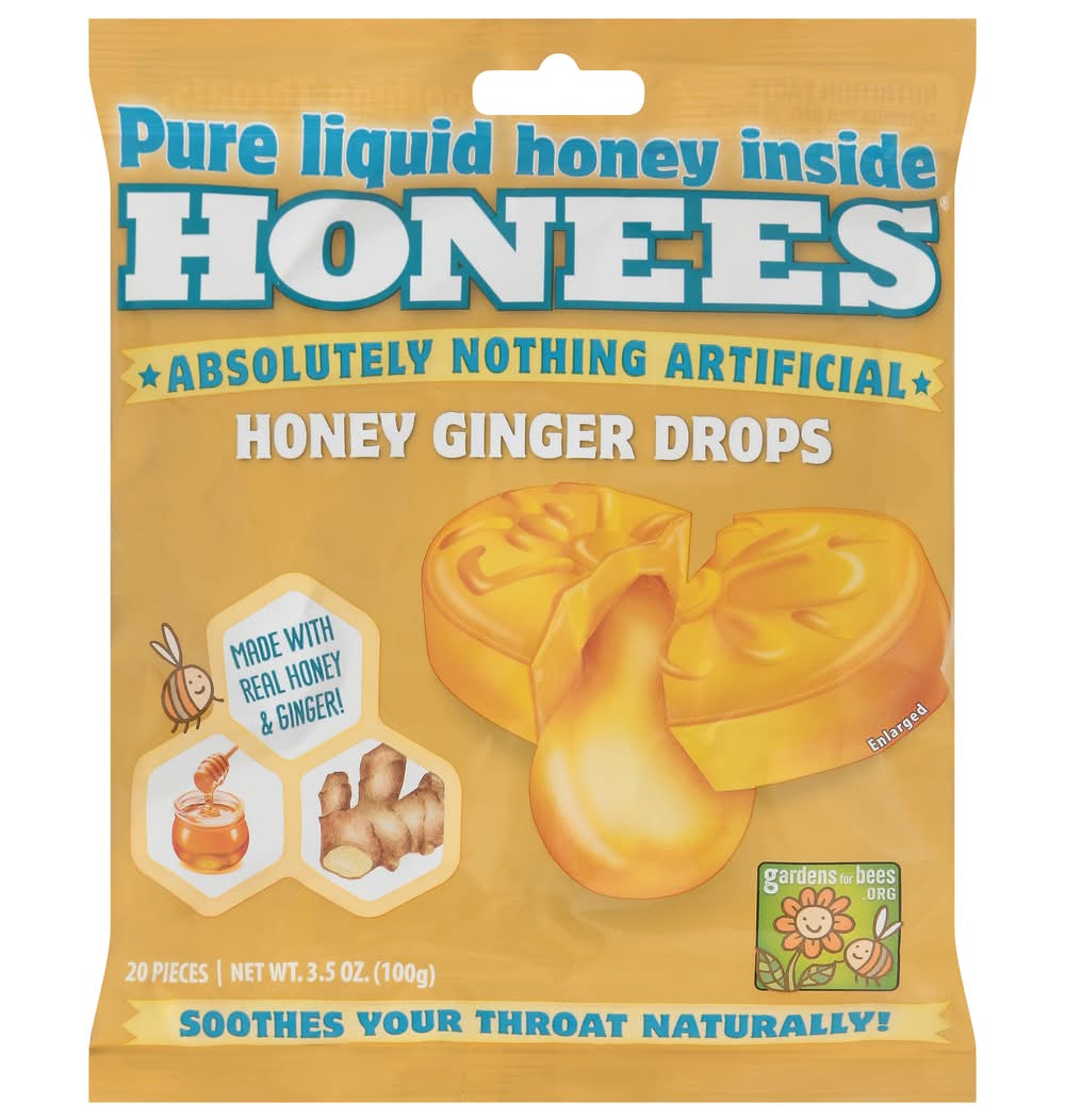 Honees Honey Ginger Cough Drops (3.5 oz, 20 ct)