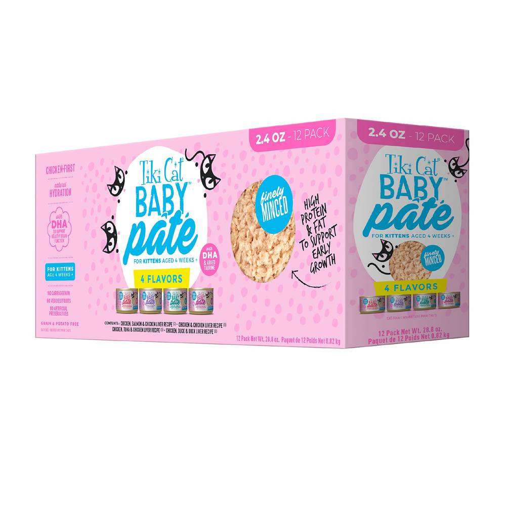 Tiki Cat Baby Kitten Wet Food (12 ct) (assorted)