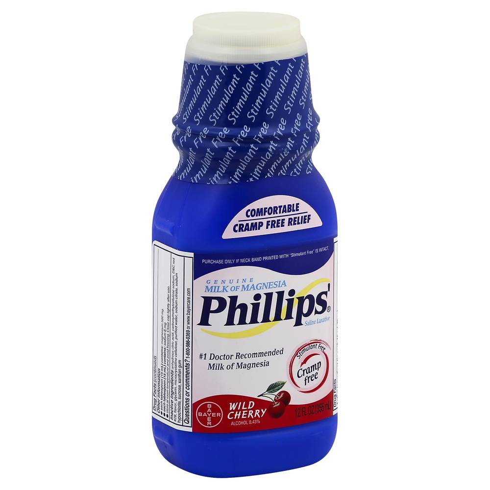 Phillips' Wild Cherry Milk Of Magnesia Sugar & Cramp Free