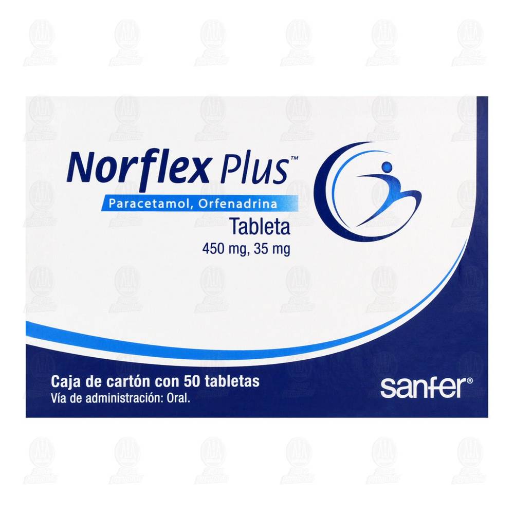 Graceway · Norflex plus tabletas 450 mg / 35 mg (50 un)