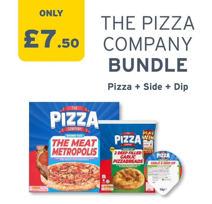 £7.50: Pizza Company Bundle (Pizza + Side + Dip)