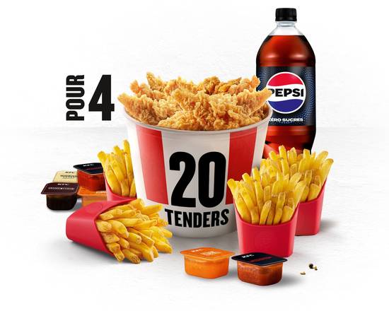 MENU BUCKET POUR 4 – 20 TENDERS®