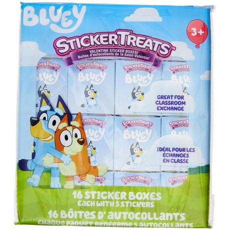 Bluey Sticker Treats, Valentine'S Day, 16 Count