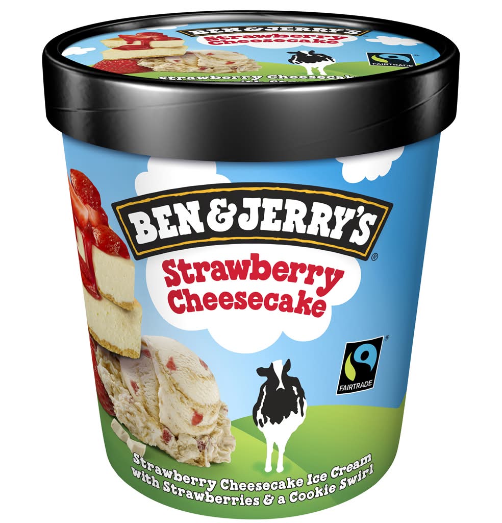 Ben&Jerry - Gelado strawberry cheesecake, 465 ml