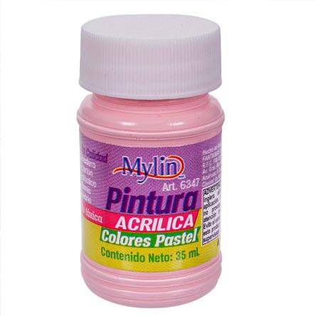 Mylin · Pintura acrílica colores pastel, rosa (35 ml)