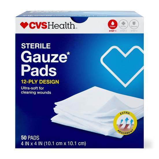 Caring St Woven Cotton Gauze Sponges 12ply 4x4 10Ct