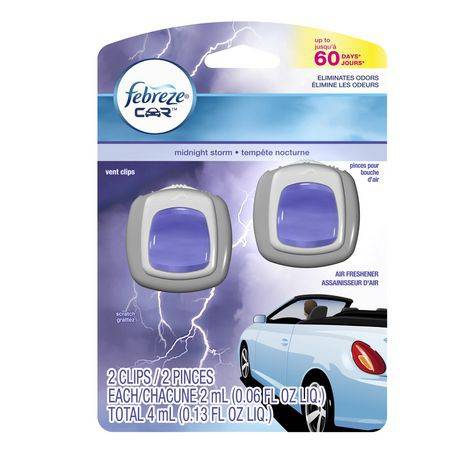 Febreze Car Vent Clips Midnight Storm Air Freshener (2 x 2 ml)