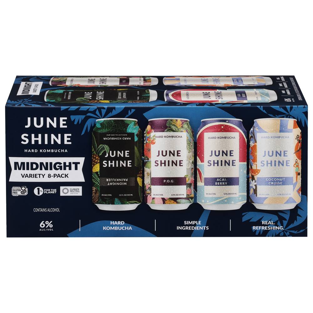 June Shine Hard Kombucha Tropical Variety pack (8 pack, 12 fl oz)