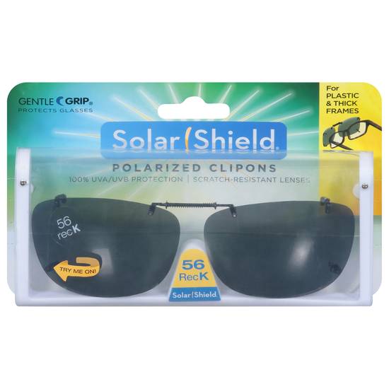 Solar Shield Polarized Clipons 56rec K Sunglasses