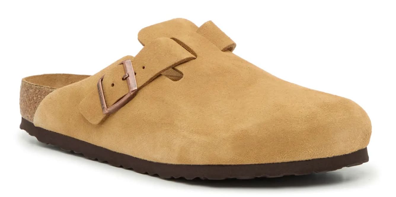 Birkenstock Boston Clog - Men's (LATTE CREAM SUEDE Medium - EU 43 / US Men's 10-10.5 / Women's 12-12.5)