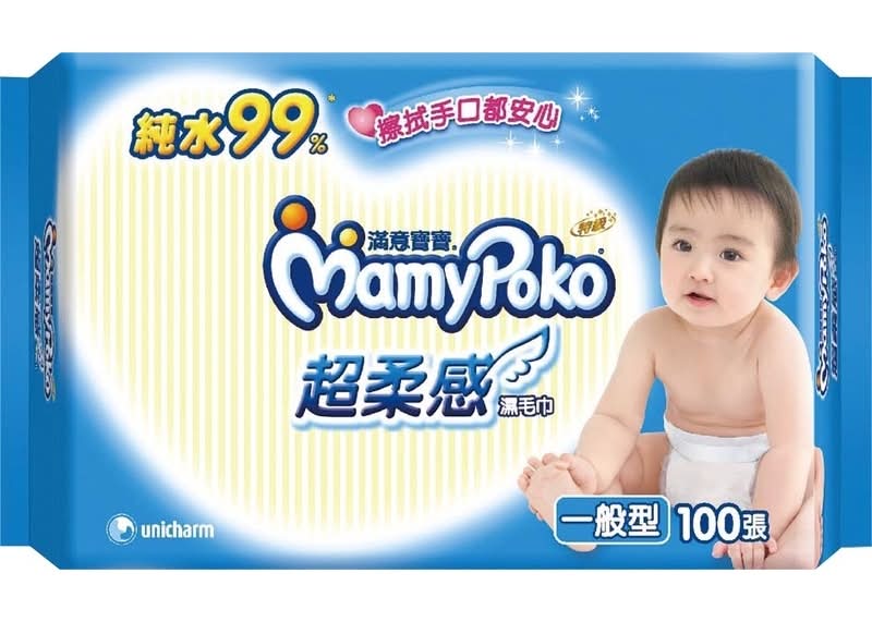 【濕紙巾】滿意寶寶濕毛巾柔棉型補充包 <100PC張 x 1 x 3Pack包>
