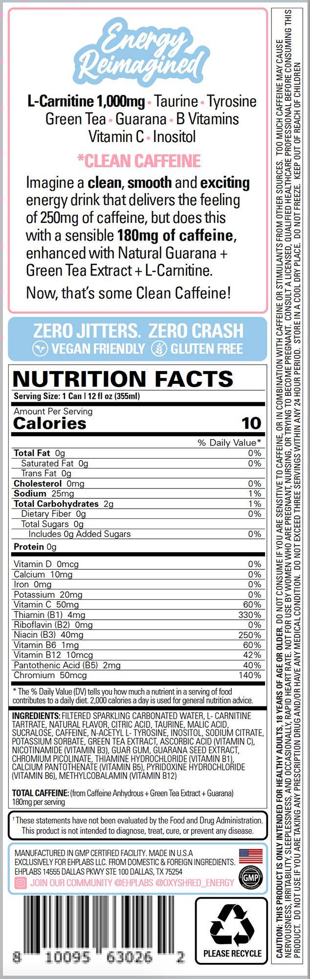 does oxyshred have l carnitine in it Buy Acetyl L-Carnitine by EHPlabs online