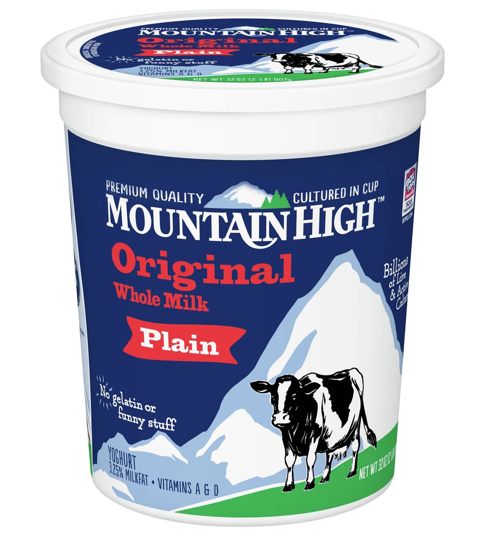 Mountain High Original Whole Milk Plain Yoghurt (32 oz)