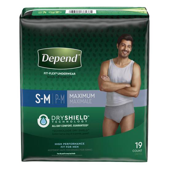 Depend Maximum Absorbency S/M Underwear For Men (19 ct)