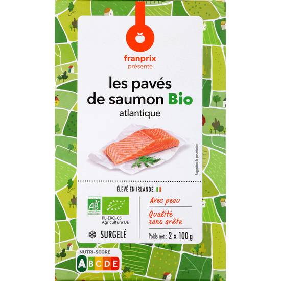 Pavés de saumon origine Irlande Bio franprix bio 200g
