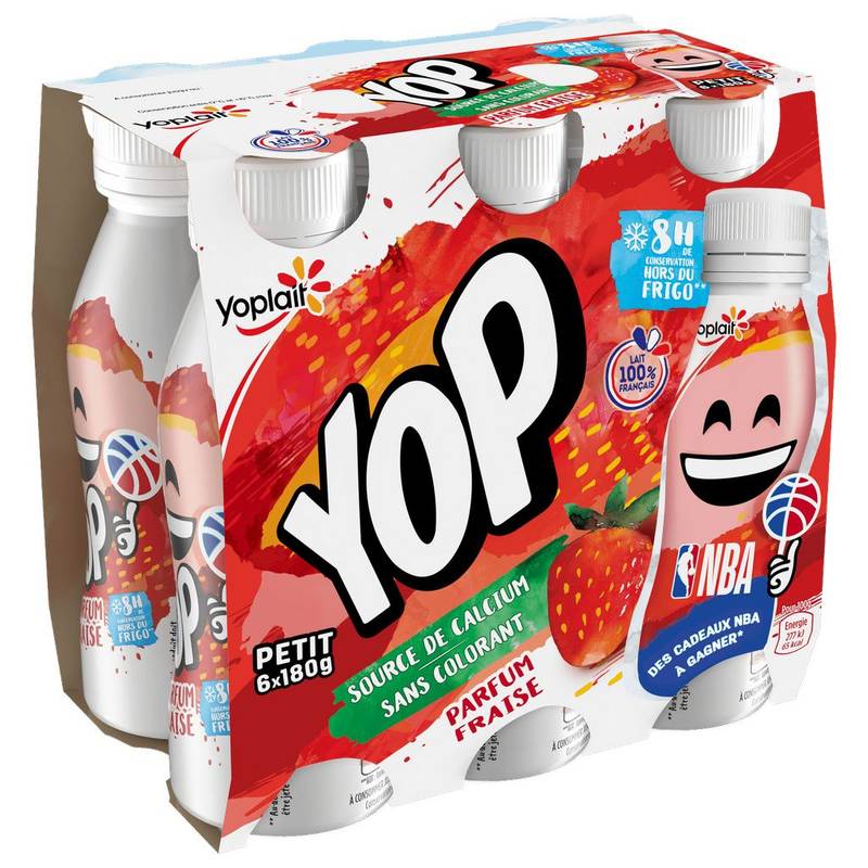 Yaourt à boire fraise Yoplait 6x180g