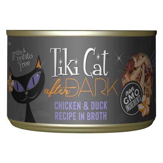 Tiki Cat® After Dark™ Wet Cat Food - Non-GMO, Grain & Potato Free, 5.5oz (Flavor: Chicken & Duck, Size: 5.5 Oz)