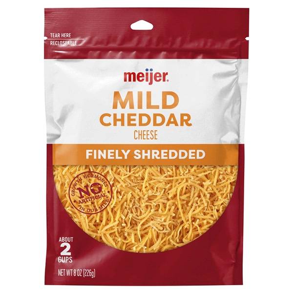 Meijer Finely Shredded Mild Cheddar Cheese (8 oz)