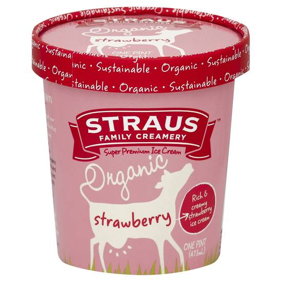 Straus Family Creamery Organic Strawberry Ice Cream (1 pint)