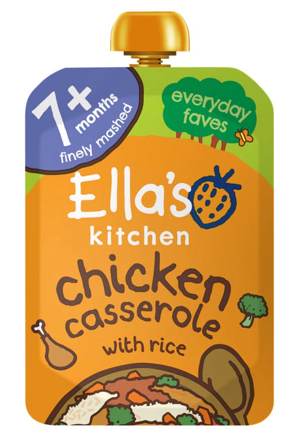 Ella's Kitchen Organic Chicken and Rice Casserole Baby Pouch 7+ Months (130g)