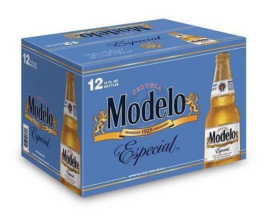 Modelo Especial Glass Bottle (12X12 Fl oz) (4.4% ABV)