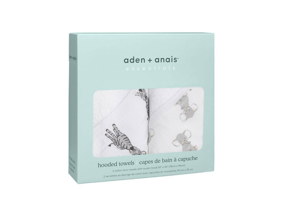 aden + anais essentials Hooded Towel 2-pack Safari Babes