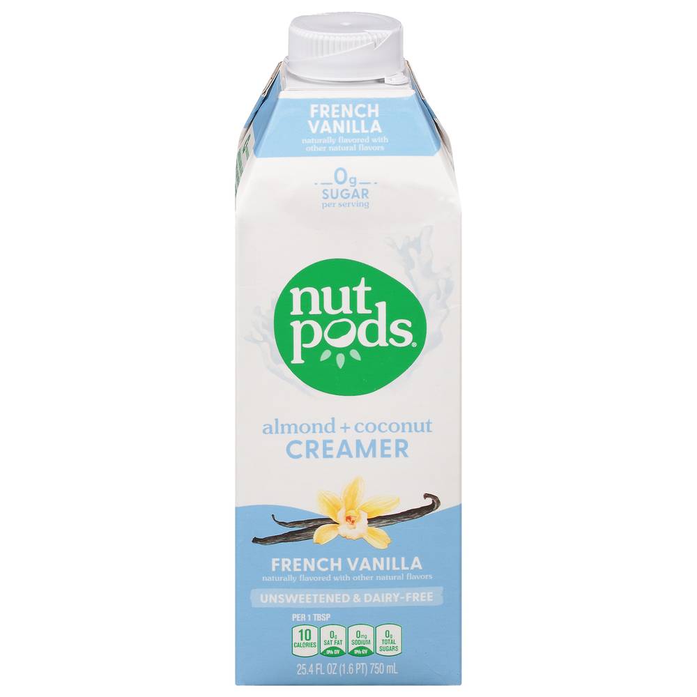 nutpods Unsweetened French Vanilla Almond + Coconut Creamer (25.4 fl oz)