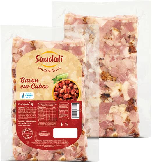 Saudali bacon em cubos (1kg)