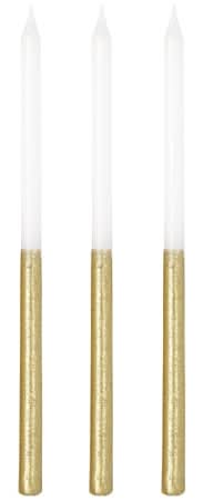 Glitter Dipped Birthday Candles 12-Count Gold
