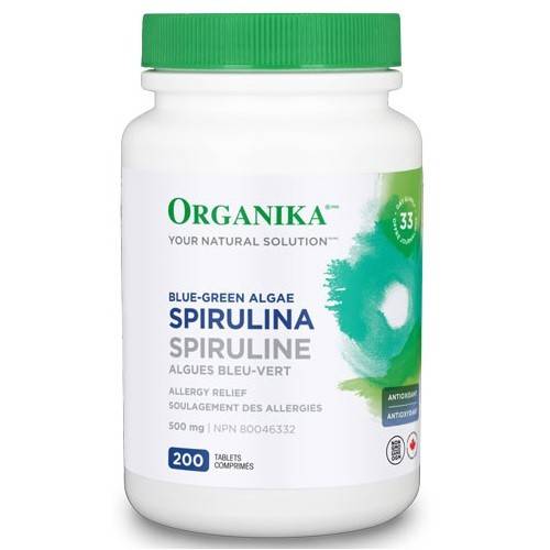 Organika Spirulina Blue-Green Algae Tablets (200 units)