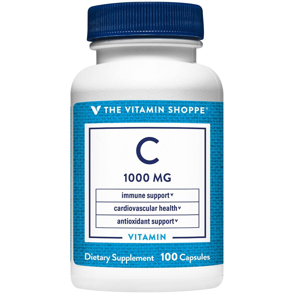 Vitamin C - Immune, Antioxidant & Cardiovascular Health Support - 1,000 Mg (100 Capsules)