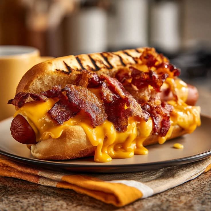 Hot Dog Jumbo Queso y Tocino