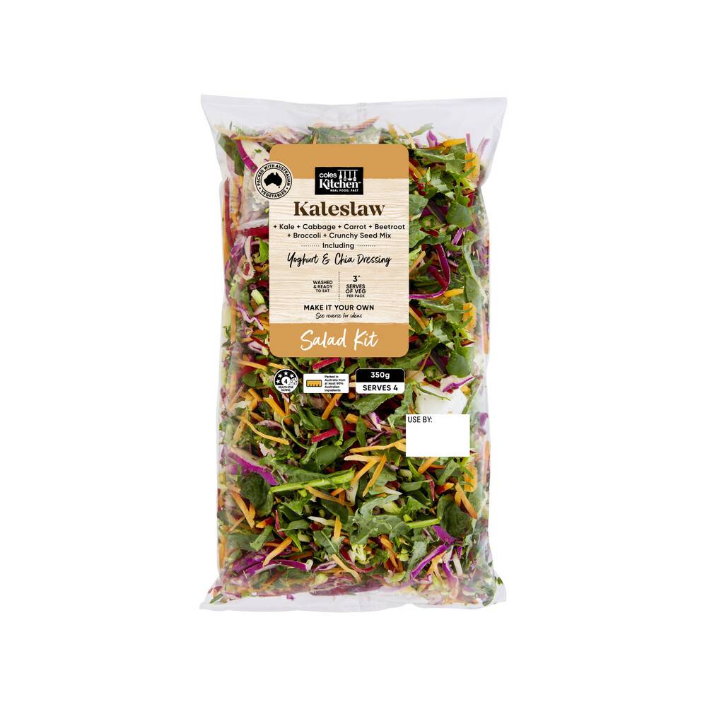 Coles Kitchen Kaleslaw Salad Kit 350g