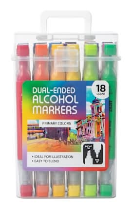 Dual-Ended Alcohol Markers 18-Count Primary