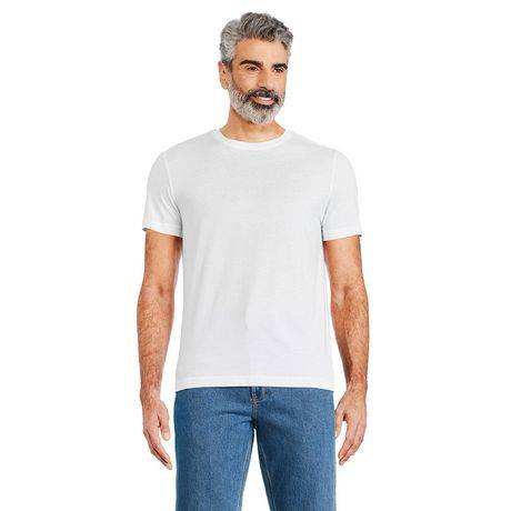 George Men's Crew Neckline T Shirt, XL, White