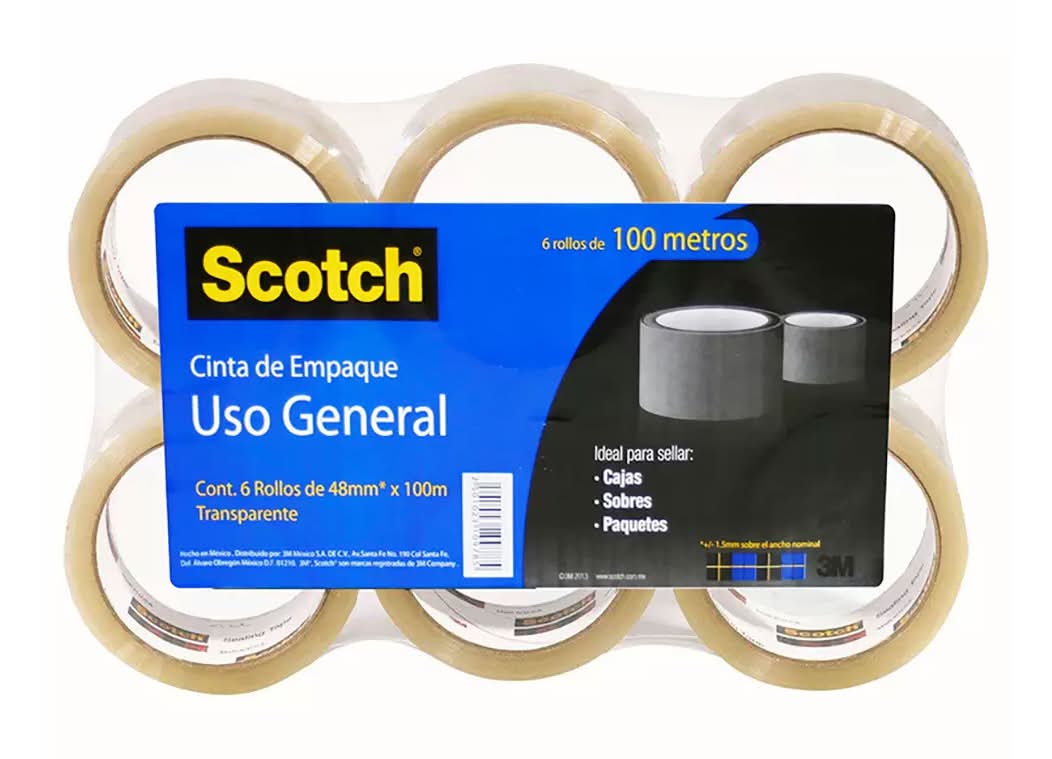 Scotch · Cinta de empaque transparente (6 un)