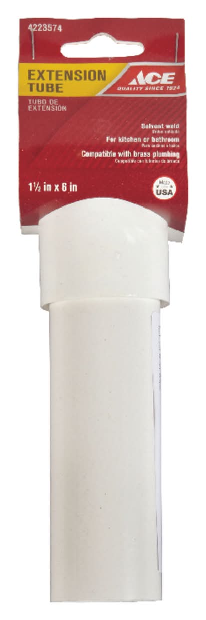 ACE 1-1/2 In. D X 6 In. L Polypropylene Extension Tube