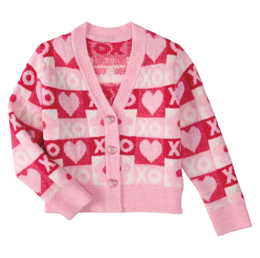 Lily & Dan/ L&D Childrens Valentines Day Sweater - Pink M