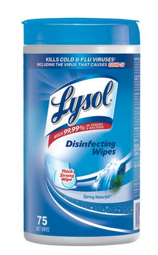 Lysol lingettes désinfectantes - disinfecting wipes (75 unités) (cascade de printemps)