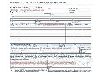 Adams Bill Of Lading Forms, 7 5/8" X 11", 3-part (250 ct)