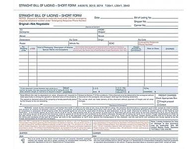 Adams Bill Of Lading Forms (250 ct)