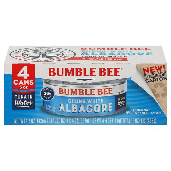 Bumble Bee Albacore Chunk White Tuna in Water (4 ct)
