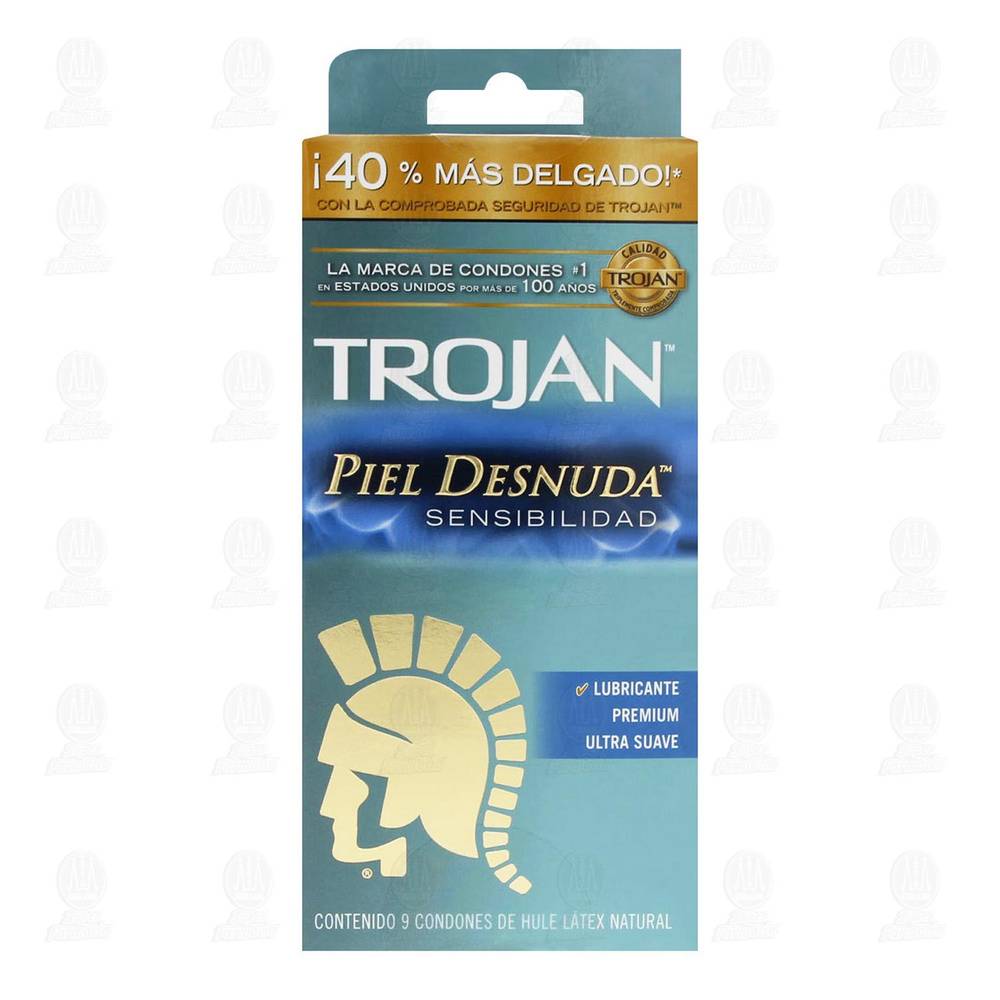 Trojan · Condones piel desnuda (9 un)