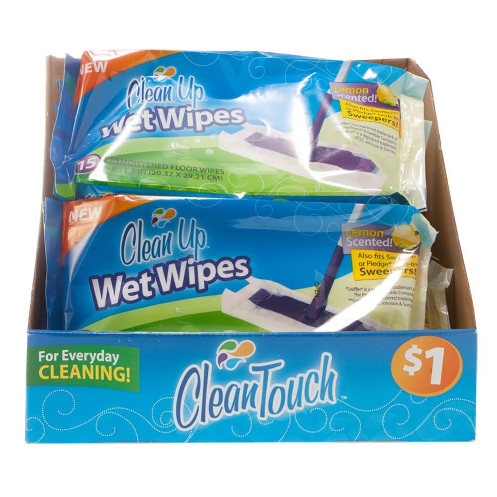 Clean Touch Floor Wipes (1 ea, 15pk)