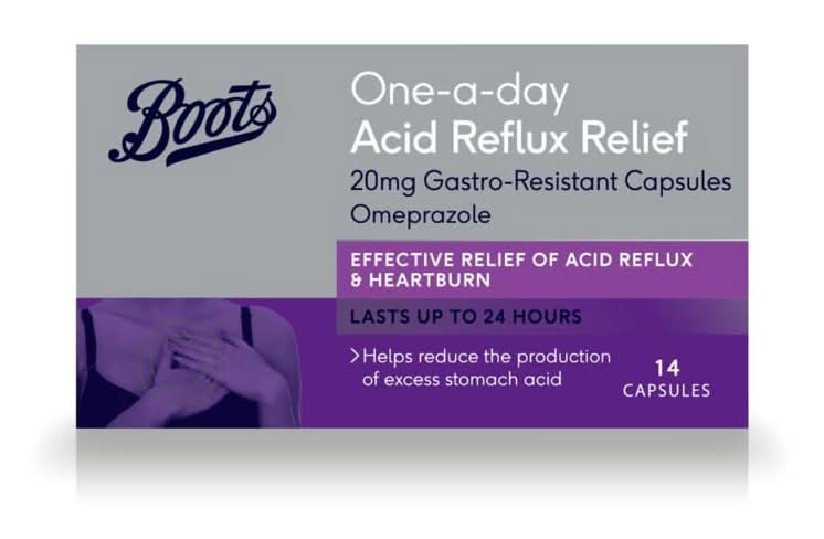 Boots One-A-Day Acid Reflux Relief 20Mg Gastro-Resistant Capsules - 14 Capsules