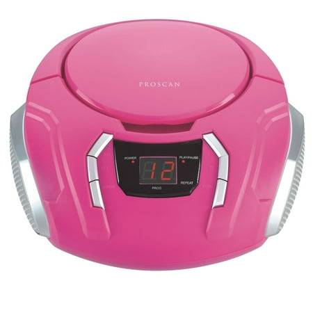 Proscan Portable Cd Boombox With Am/Fm Radio And Aux (Color: Pink)